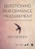 Questioning performance measurement: metrics, organizations and power