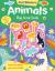 Felt stickers animals play scene book