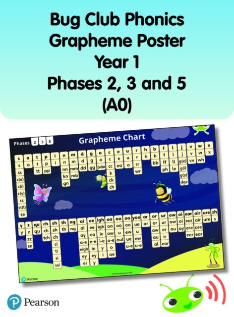 Bug club phonics grapheme poster year 1 phases 2, 3 and 5 (a0)