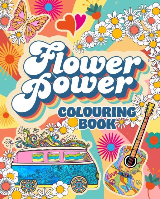 Flower power colouring book