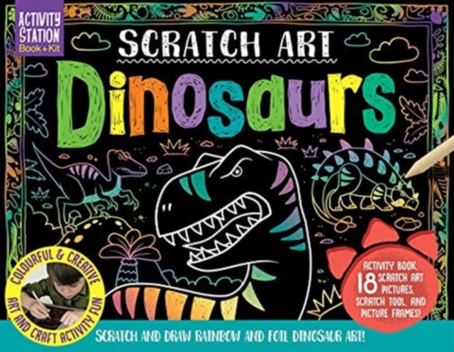 Scratch art dinosaurs