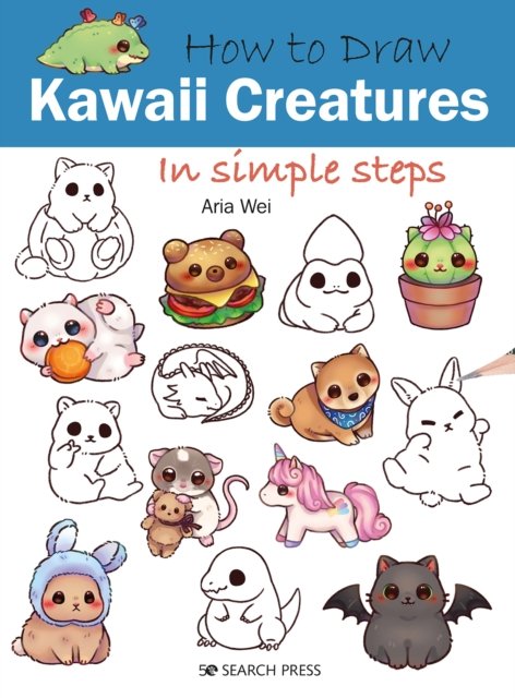 How to draw kawaii creatures in simple steps