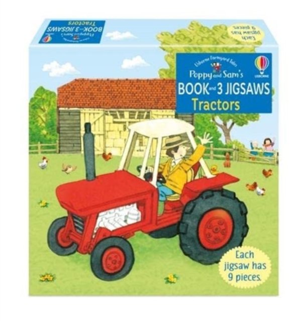 Poppy and sam's book and 3 jigsaws: tractors