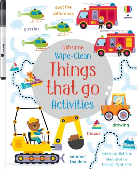 Wipe-clean things that go activities