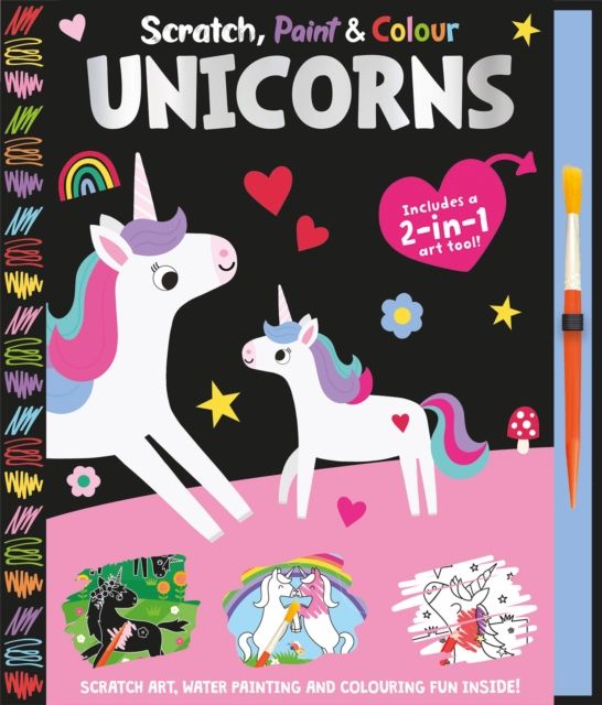 Scratch, paint & colour unicorns