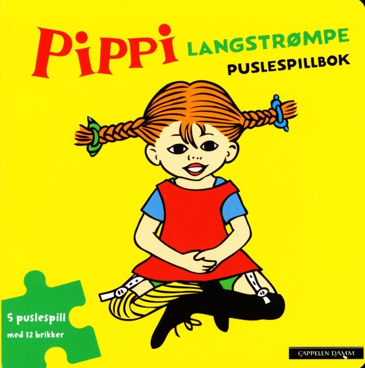 Pippi Langstrømpe puslespillbok : 5 puslespill med 12 brikker