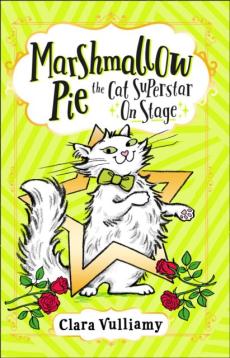 Marshmallow pie the cat superstar on stage