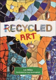 Reading planet cosmos - recycled art: supernova/red+