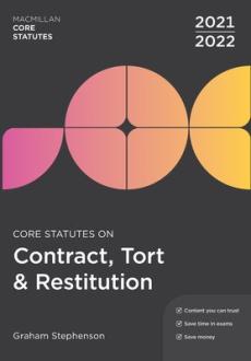 Core statutes on contract, tort & restitution 2021-22