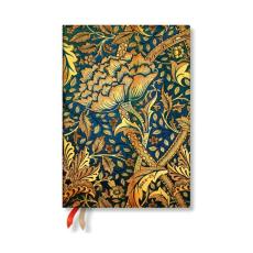 Morris windrush (william morris) midi 12-month horizontal softcover flexi dayplanner 2025 (elastic band closure)