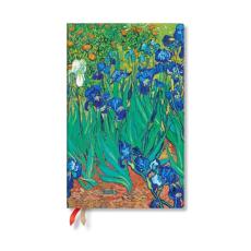 Van goghâ€™s irises maxi 12-month horizontal softcover flexi dayplanner 2025 (elastic band closure)