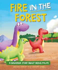 Dinosaur story: fire in the forest