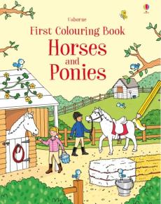 First colouring book horses and ponies