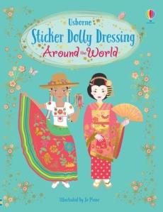 Sticker dolly dressing around the world