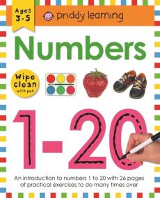 Wipe clean workbook numbers 1-20