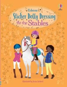 Sticker dolly dressing at the stables
