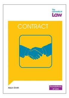 Foundations of law - contract law