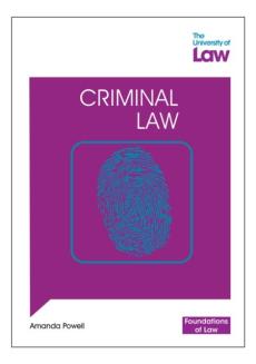 Foundations of law - criminal law