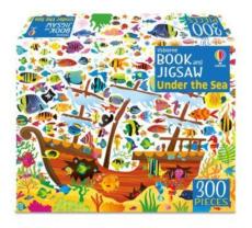 Book and jigsaw under the sea