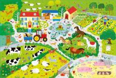 Usborne book and jigsaw on the farm