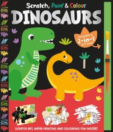 Scratch, paint & colour dinosaurs