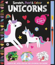 Scratch, paint & colour unicorns
