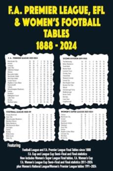 Fa premier league, efl & women's super league tables 1888-2024