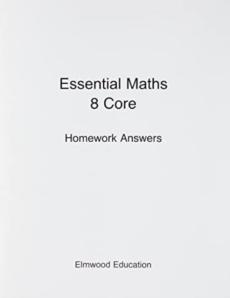 Essential maths 8 core homework answers
