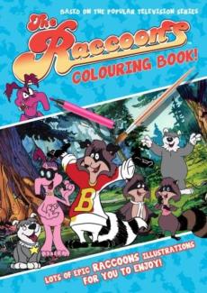 Raccoons colouring book