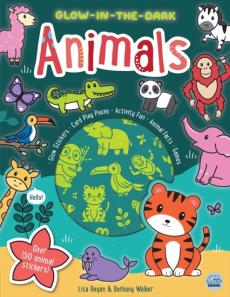 Glow-in-the-dark animals sticker activity