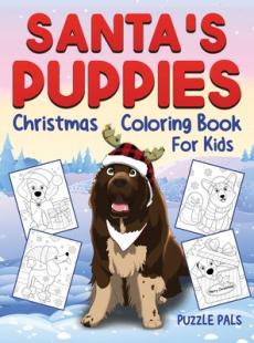 Santa's Puppies Coloring Book For Kids