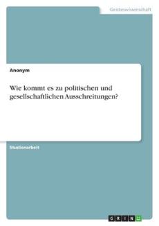 Wie kommt es zu politischen und gesellschaftlichen Ausschreitungen?