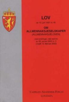 Lov om allmennaksjeselskaper (allmennaksjeloven) av 13. juni 1997 nr. 45 : med endringer, sist ved lov av 17. juni 2005 nr. 62 (i kraft 1. januar 2006