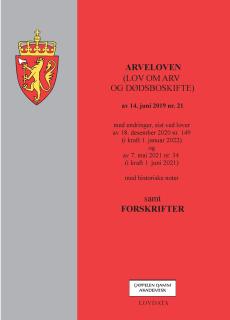 Arveloven : (lov om arv og dødsboskifte) av 14. juni 2019 nr. 21 : med endringer, sist ved lover av 18. desember 2020 nr. 149 (i kraft 1. januar 2022)